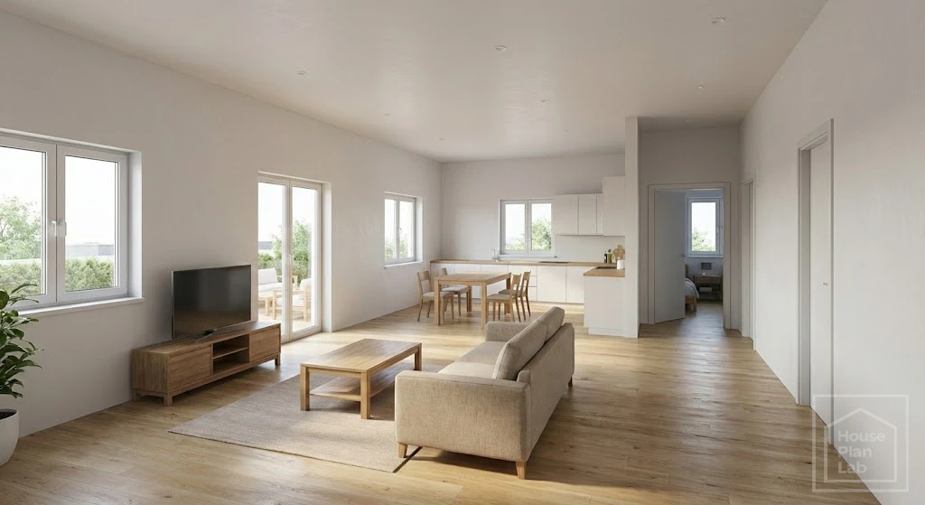 2-bedroom 140sqm modern bungalow interior space