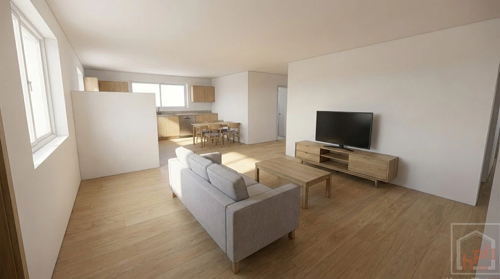 Cleverly Designed Tiny House 2 Bedrooms Living Room